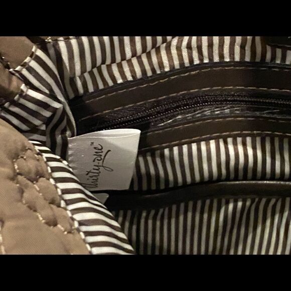 Thirty-one brown quilted tote cross body - Picture 4 of 13
